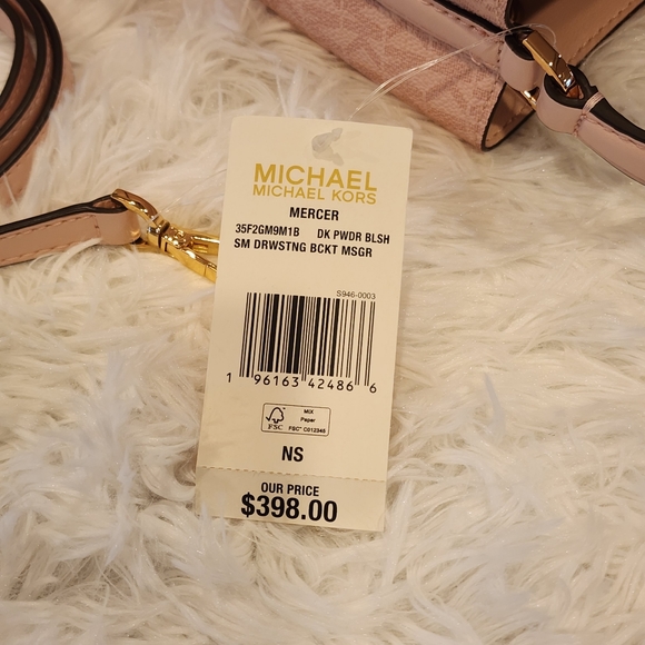 MICHAEL KORS SMALL MERCER BUCKET BAG/DK PWDR BLSH - Picture 15 of 17